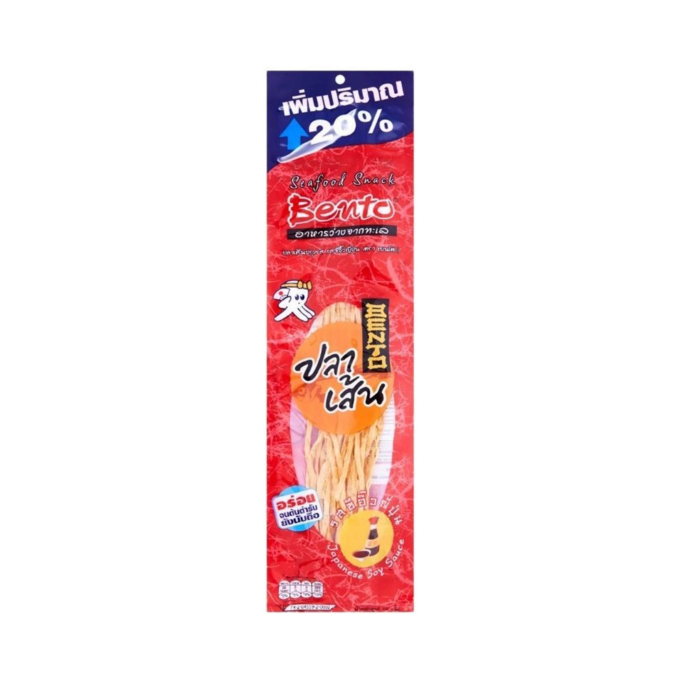 [สินค้าส่งด่วน] เบนโตะ ปลาเส้นปรุงรส ซีอิ๊ว 15ก. BENTO SEAFOOD SNACK SOYSAUCE SEASONING 15G.
