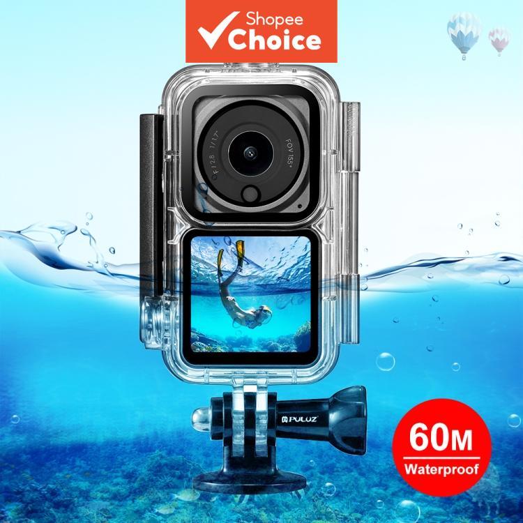 กล้องขาตั้งกล้องกันน้ํากรณีดําน้ํา 60M สําหรับ PULUZ สําหรับ DJI Action 2 Power Dual Screen