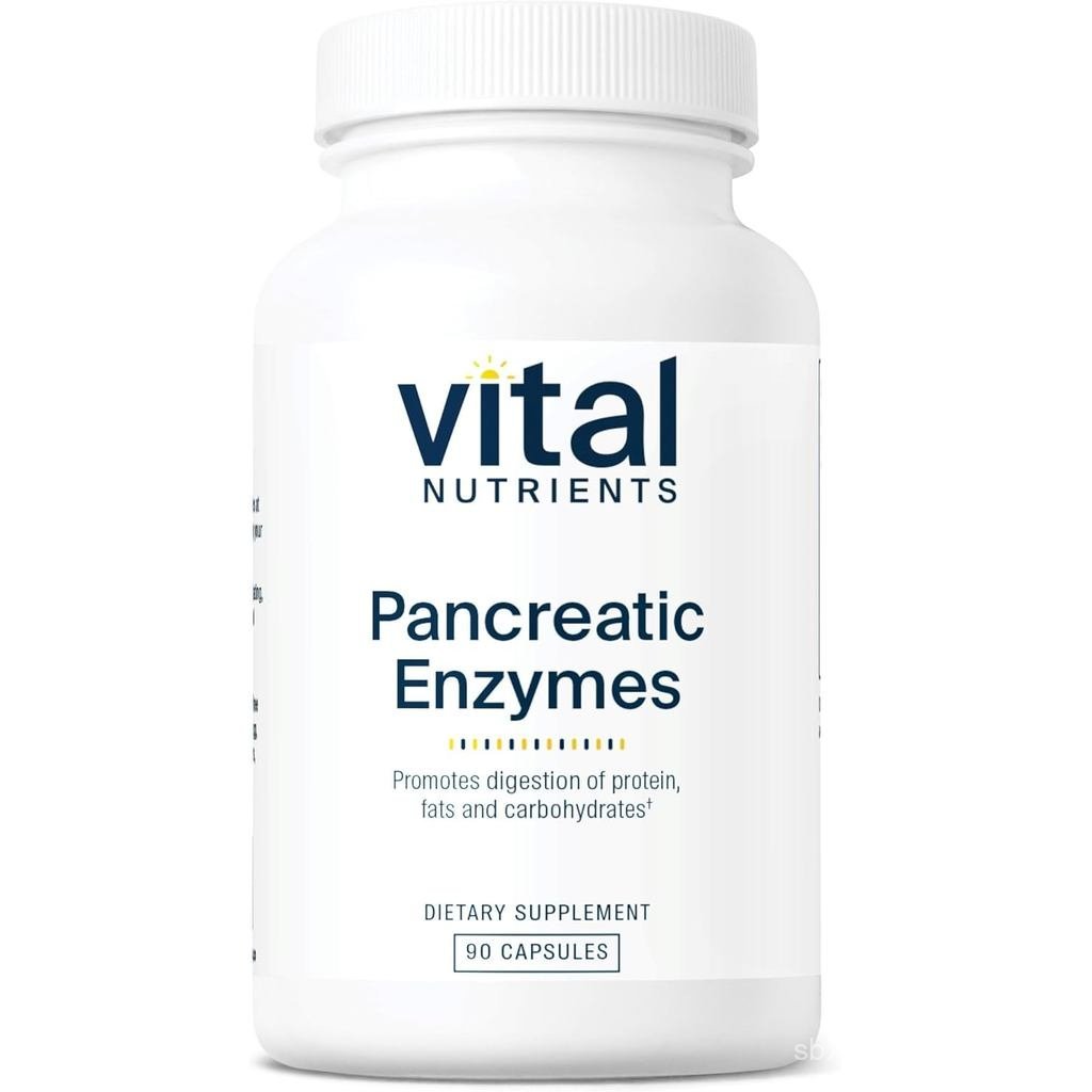 Vital Nutrients Pancreatic Enzymes 1000มก. (เต็มความแข็งแรง) - อาหารเสริม Pancretein Digestive Diges