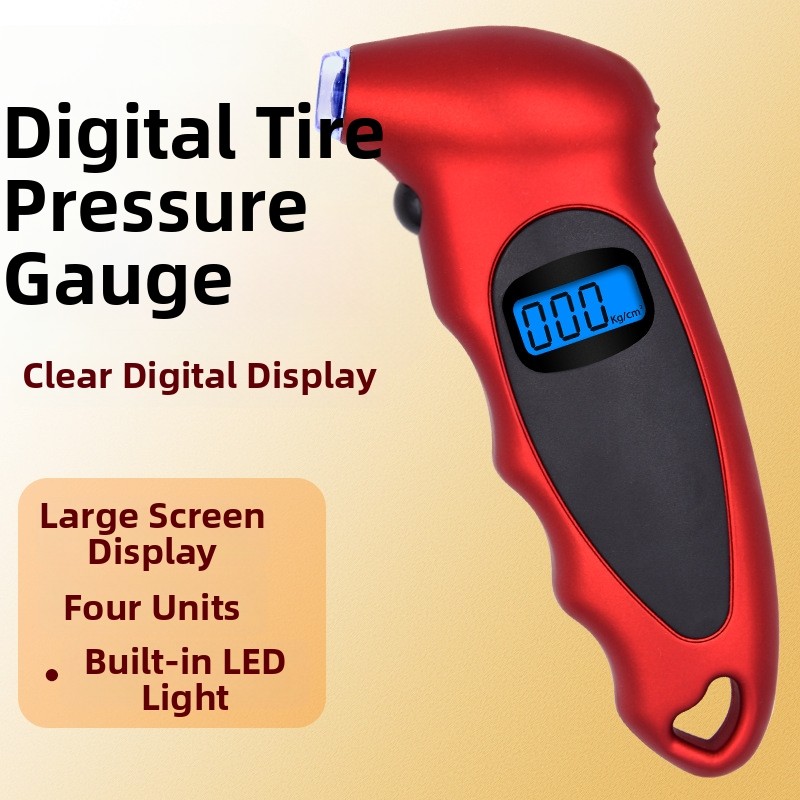 Digital Tire Pressure Gauge Heavy Duty Air PSI Gauge Accurate Car Tire Monitor Inflator Gauge with B