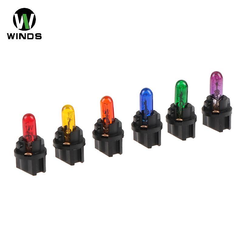 ODS 10PCS T5.5 หลอดไฟ Led W1.2WCar ไฟภายใน Dashboard ตัวบ่งชี้ความร้อน Wedge Auto เครื่องมือโคมไฟเคร