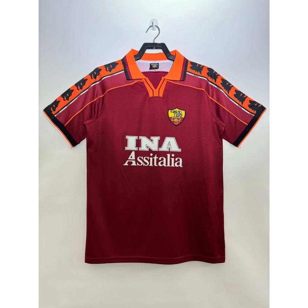 # 98-99 RO-ME Home Retro Soccer Jersey Football #TOTTI #DELVECCHIO Men Kits Home Football Kits