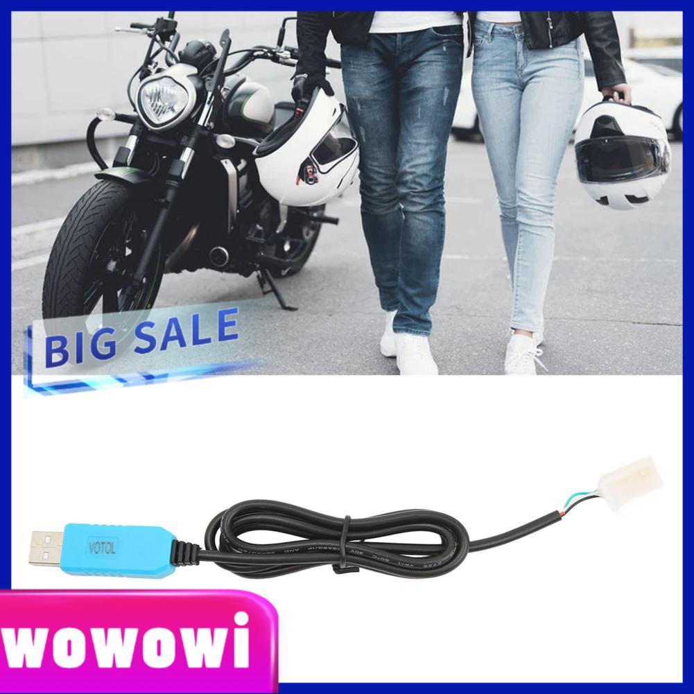 wowowi Qiilu รถจักรยานยนต์ไฟฟ้าสาย USB RS323 ความไวสูงต่อ TTL พร้อมความเข้ากันได้ของตัวควบคุม VOTOL