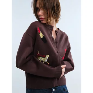 [Pomelo] เสื้อคาร์ดิแกนถักไหมพรม / Button Front Knit Cardigan