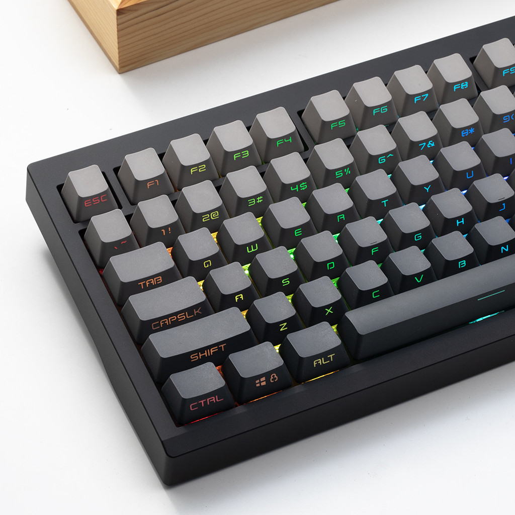 Zoya GMK87 DIY แบบกําหนดเองสามโหมดพร้อมชุดคีย์บอร์ดเชิงกลลูกบิดรองรับปลั๊กร้อน RGB Backlight