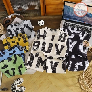 ชุดเซ็ตเสื้อกล้ามเด็ก ชุดกล้ามน่าร้อน สำหรับเด็กผู้ชาย ชุดเด็กแฟชั่น เท่ๆ สายสตรีท งานฮิต