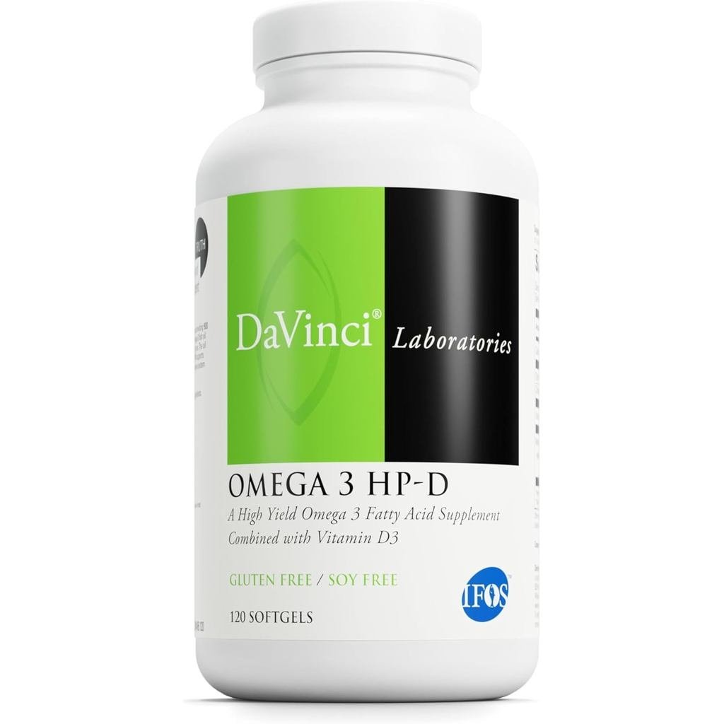 DAVINCI Labs Omega 3 HP-D - ผลิตภัณฑ์เสริมอาหารสําหรับข้อและภูมิคุ้มกันเพื่อสุขภาพโรคหลอดเลือดและผิว