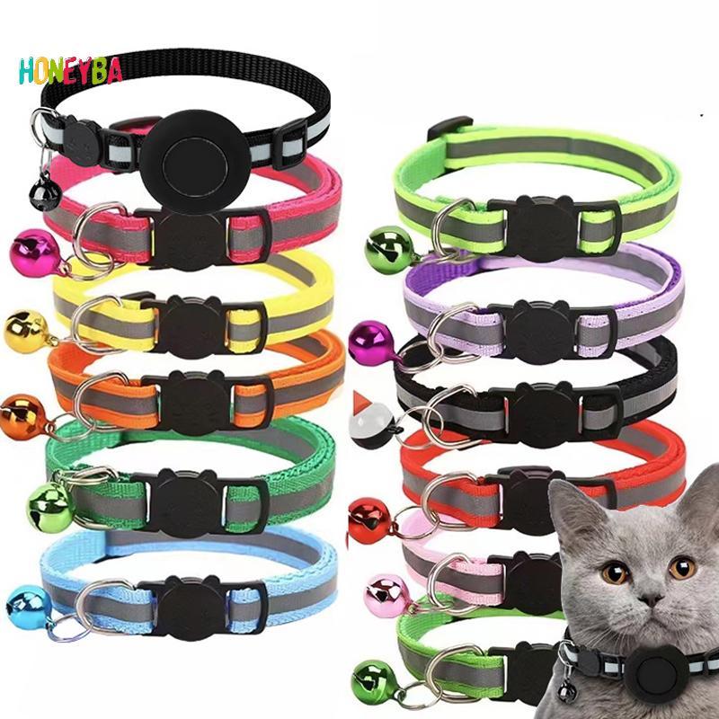 <Honeyba> สัตว์เลี้ยง GPS Traer พร้อม Bell น่ารักสะท้อนแสง Night Cat ที่อยู่รอยเท้าคอจี้ Traing สุนั