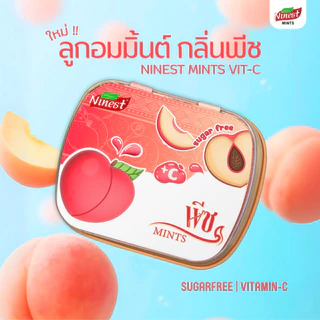 (Live Only) Ninest ลูกอมมิ้นต์ วิตามินซี ไร้น้ำตาล กรัม อร่อย สดชื่น ลูกอมดับมิ้นรสผล Cooling Mint 3 ชิ้น แถม 1 พวง