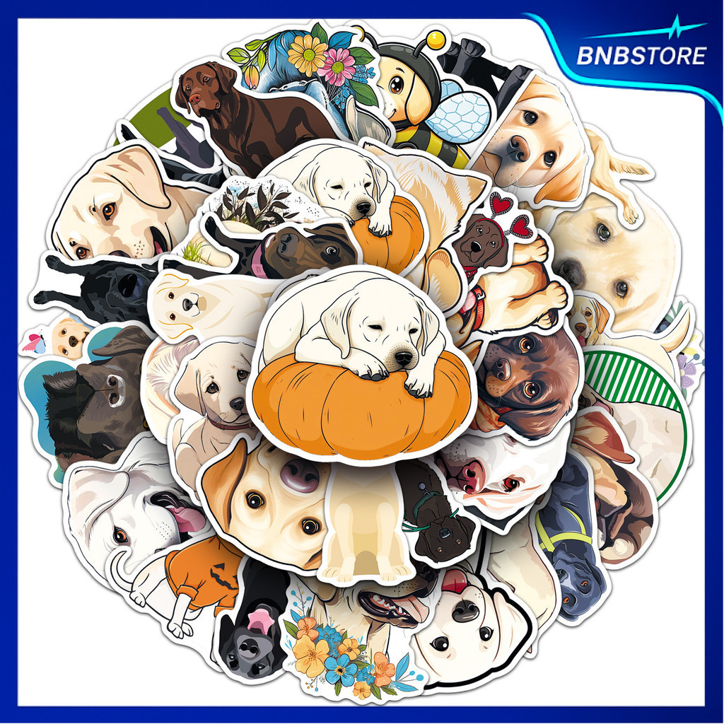 🍀ส่งจากไทย🍀 50แบบ สติกเกอร์ หมาลาบราดอร์รีทรีฟเวอร์ Labrador Retriever Dog cartoon Sticker