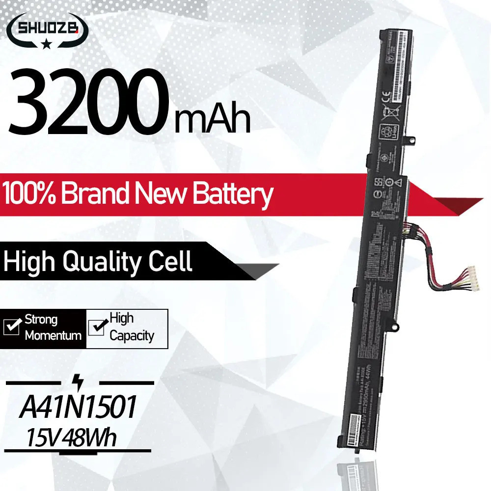 A41N1501 A41LK9H Laptop Battery for ASUS GL752 GL752JW GL752VL GL752VW N552 N552V N552VW N752 N752V 