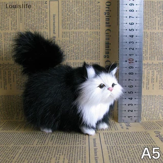 น่ารักจําลองของเล่นตุ๊กตานุ่มยัดไส้ลูกแมวรุ่นปลอมจริงสัตว์สําหรับเด็กสาววันเกิดของขวัญวันวาเลนไทน์
