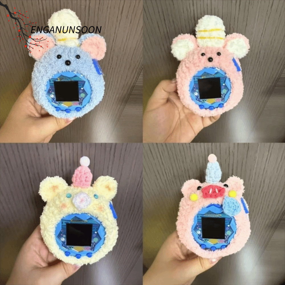 ENGANUNSOON ฝาครอบป้องกัน, ตุ๊กตามัลติฟังก์ชั่นสัตว์เลี้ยงอิเล็กทรอนิกส์ตกแต่งฝาครอบ, Kawaii Handmade ป้องกันสําหรับ Tamagotchi Paradise สัตว์เลี้ยงอิเล็กทรอนิกส์ของเล่นเกม