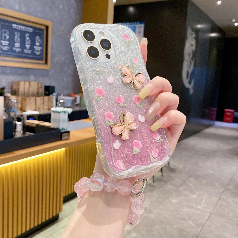 ดอกไม้ดอกทิวลิปผีเสื้อรูปแบบ Soft Case Huawei Nova 14i 13 12i 11 10 7i Y91 Y90 Y73 Y70 5T P60 Pro P5