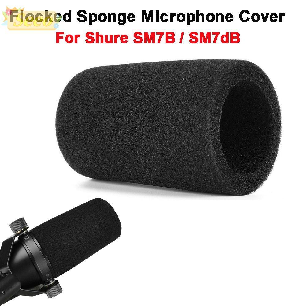 SEEO 1pcs Mic กระจก,Windproof เปลี่ยนไมโครโฟน,การเพิ่มประสิทธิภาพเสียง Flocked ฟองน้ําโฟม Pop Filter