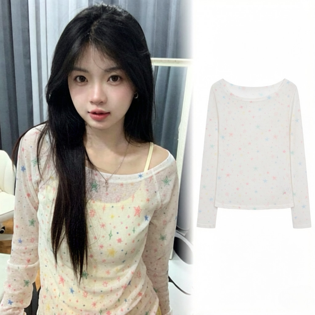เสื้อเชิ้ตแขนยาวสีขาวสุดหวาน​ ดีไซน์พิเศษใส่ซับในหรือใส่ตัวเดียวก็ได้ เนื้อผ้าบางเบาใส่สบาย ดีกรีสาวอินเทรนด์