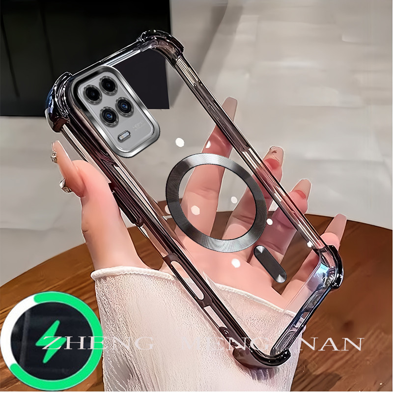เหมาะสําหรับRealme 8 5G 8s 5G 8 4G/ 8 PRO 4Gเคสโทรศัพท์CDรูปแบบแหวนดูดแม่เหล็กTPU anti drop soft She