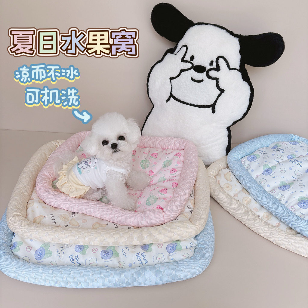 สัตว์เลี้ยง Cooling Pad ฤดูร้อนผลไม้ Ice Peas Cooling Cooling Cooling Cooling Kennel Four Seasons Un