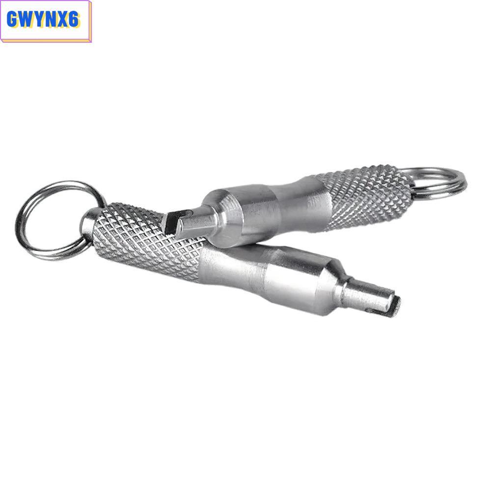 GWYNX6 ไขควงซ่อมยาง,ประแจวาล์วยางป้องกันสนิมสากล,คุณภาพสูงพร้อมแหวนกุญแจเครื่องมือซ่อมยางสแตนเลสสําหรับรถยนต์รถจักรยานยนต์