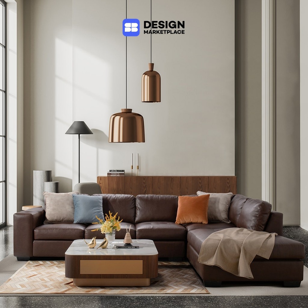 SB Design Square โซฟาเข้ามุมขวา รุ่น Timmer สีดำ (317x216x83 ซม.)  แบรนด์ SOFA SOLUTIONS