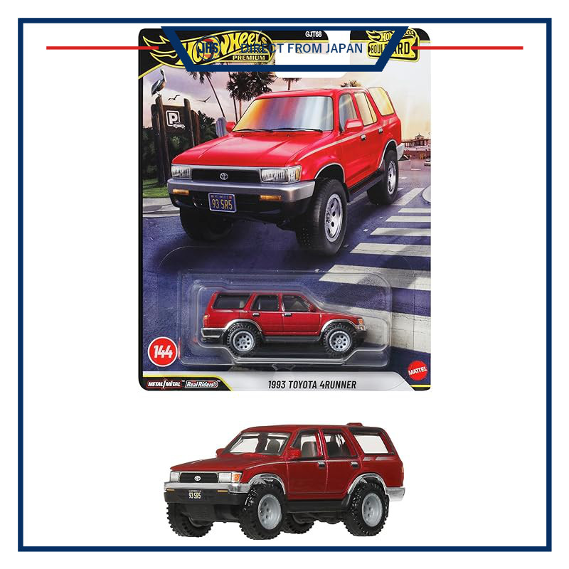 Hot Wheels Boulevard 1993 Toyota 4Runner Toy Vehicle Miniature Car for Ages 3 and Up Red JHW18