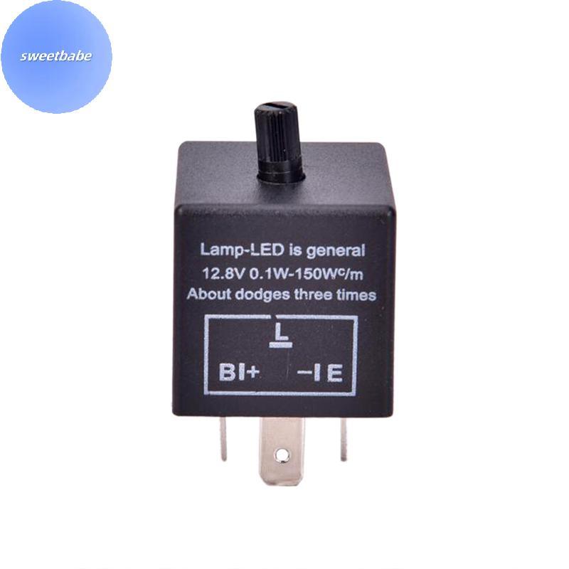 SEBABE 12V 3-Pin LED ปรับรถ Flash Relay สําหรับไฟเลี้ยว CF13 TH