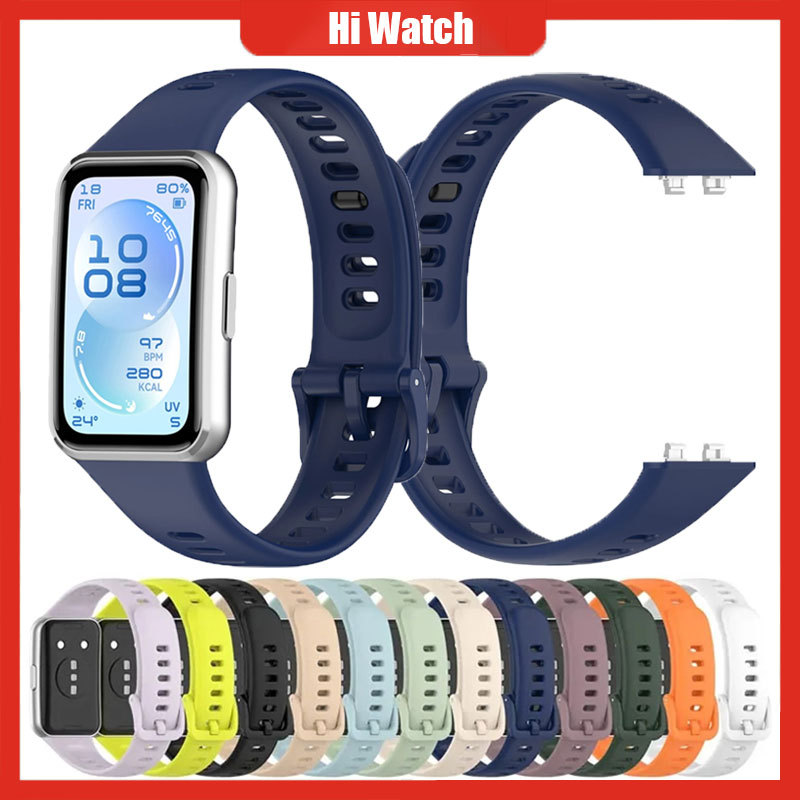 สายนาฬิกาอย่างเป็นทางการสําหรับ Huawei Band 11/11 Pro สายรัด Breathable กีฬาซิลิโคนสบายสร้อยข้อมือสายรัดข้อมือ Huawei Band 11 Pro