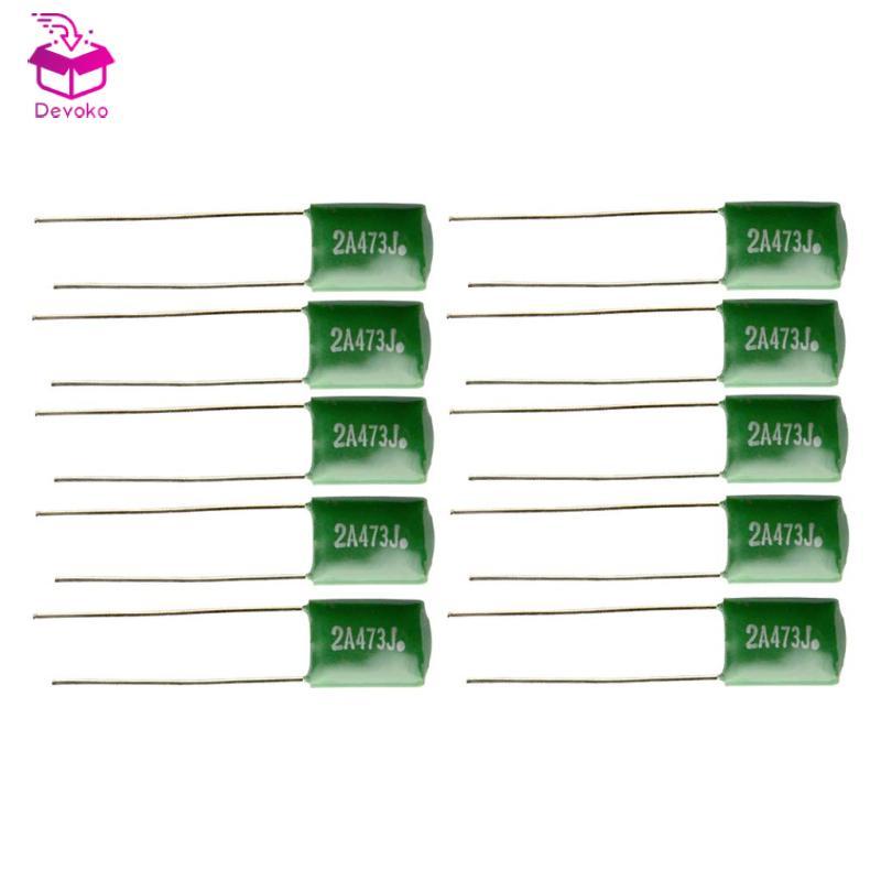 [chiwanji2mf] 10 ชิ้น 0.047/2A473J ตัวเก็บประจุ DIY สําหรับกีตาร์ไฟฟ้าเบสหมวกสีเขียว