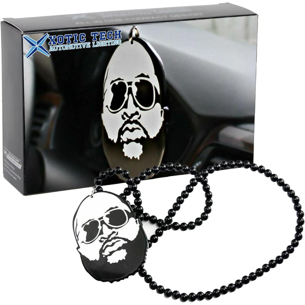 X x xotic tech สไตล์ฮิปฮอปรถแขวนจี้เครื่องประดับเต็มเครากระจกมองหลังรูปลอก