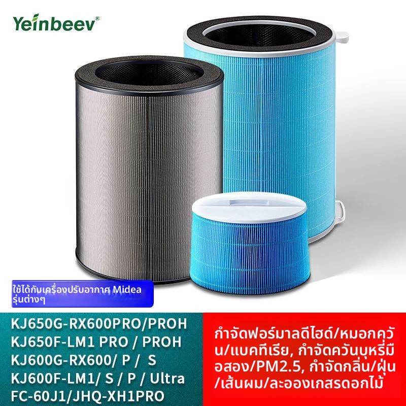 ฟิลเตอร์เครื่องฟอกอากาศ Midea KJ650G/KJ600F เหมาะกับรุ่น RX600ProH FC-60XH1 LM1