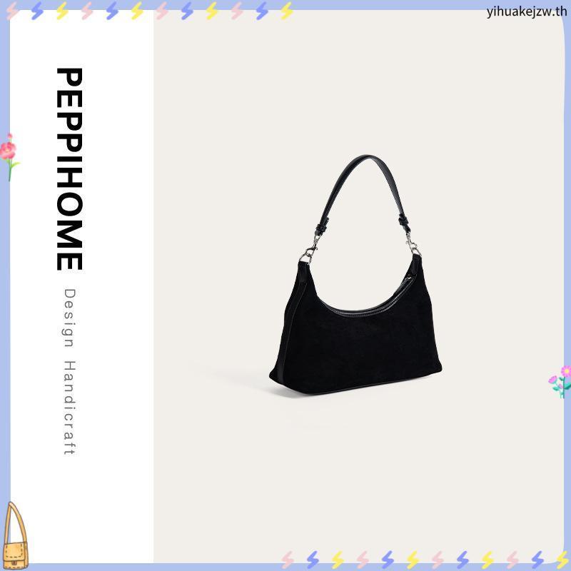 (**พร้อมส่ง) knack.bag - Jennie  bag (สายเล็ก) - Dark brown (หนังกลับเทียม)