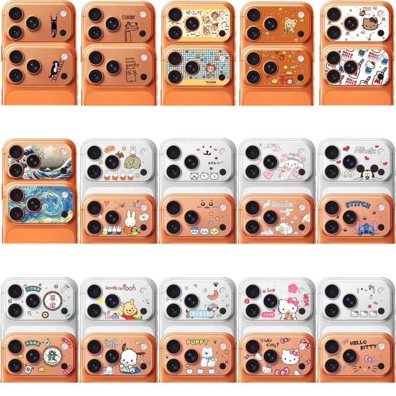 โทรศัพท์กล้องฟิล์มสําหรับiPhone 17 Pro Maxเลนส์สติกเกอร์กล้องป้องกันหน้าจอการ์ตูนโปร่งใสโทรศัพท์มือถือกลับสติกเกอร์ตกแต่งอุปกรณ์เสริมสําหรับ17Pro 17Promax