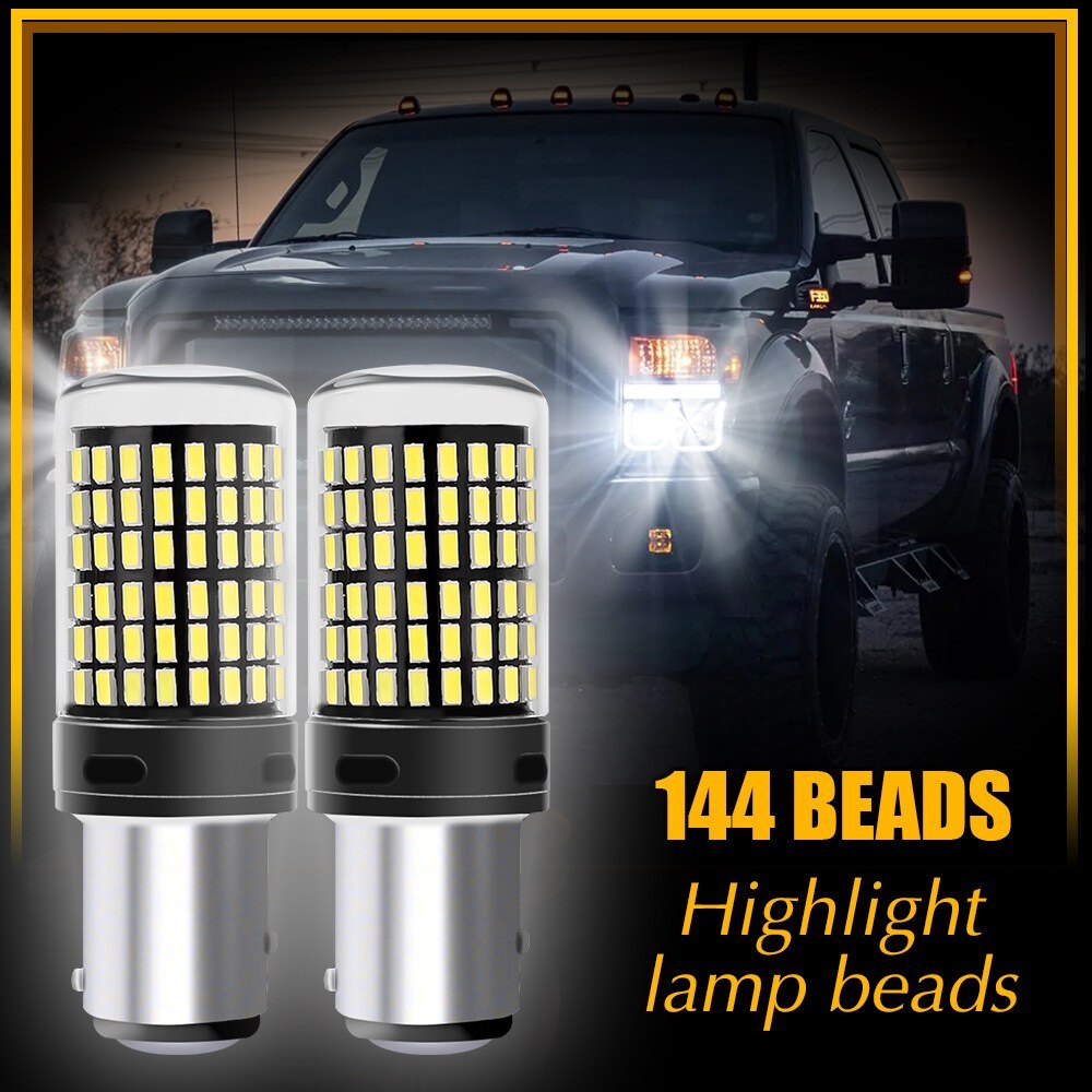 Rideon หลอดไฟถอย หลอดไฟถอยLEDรถยนต์ ไฟถอย LED 144ชิพ สว่างตาแตก สีขาว ขั้ว1156 (ราคาต่อ2หลอด) หลอดไฟถอยหลัง ไฟท้ายรถยนต์