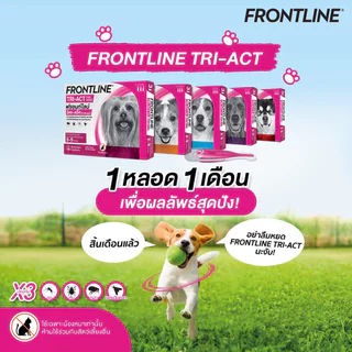 Frontline TRI-ACT [แท้💯] สำหรับสุนัข หยดตรงจุด หยุด ยุง เห็บ หมัด (แบ่งขาย/ยกกล่อง)