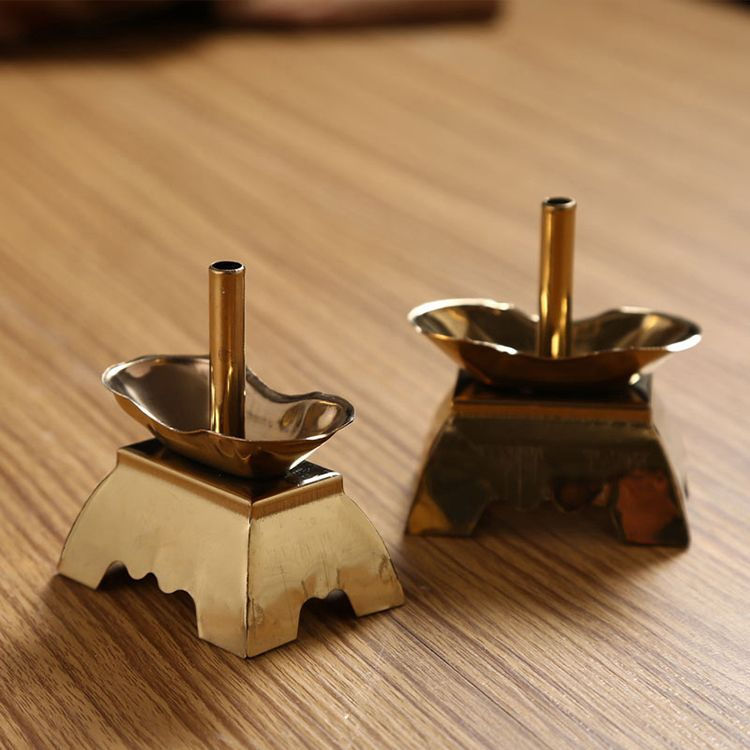 TQ~Bamboo candle holder, candle socket for worshiping the God of Wealth, Guan Gong, Buddhist supplie