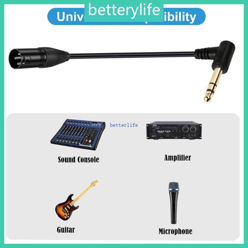 BTF 90° 6 35 มม. 1 4 Male to XLR Female Male Adapter Cable Quarter นิ้ว TS TRS to XLR 3 Pin Internec