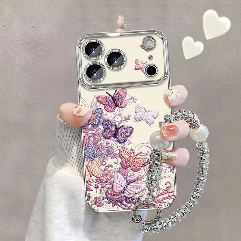 [เคส+สร้อยข้อมือ]เคสสําหรับ iPhone 15 12 7Plus 6s 14 SE3 SE2 8 11 Plus PlusProMax X XS XR Max 13 6 X
