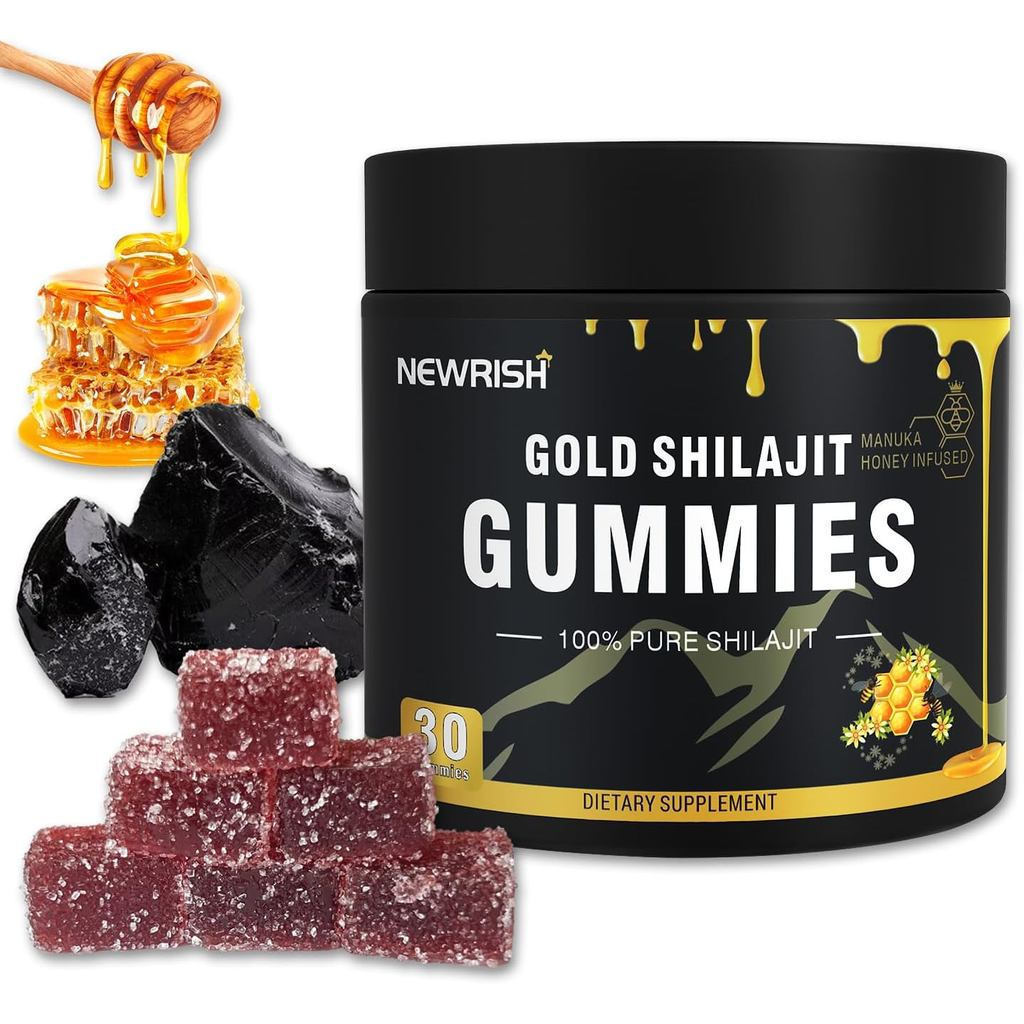 Shilajit Gummies สําหรับผู้ชาย Shilajit Honey Sticks Shilajit gummiesFulvic Acid & 85+ Trace Mineral