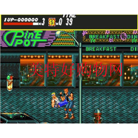 [การ์ดเกม Xiaobawang] Fighting Three-3-Player Group Angry Iron Fist Sega การ์ดเกม 16-Bit MD Sega การ