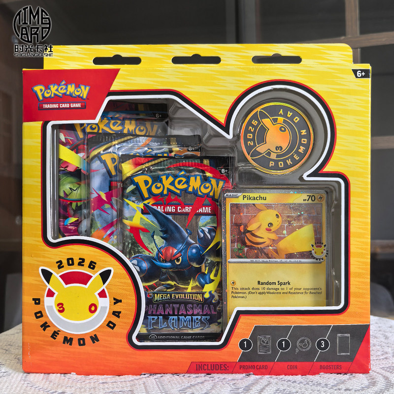 US Version PTCG Pokémon 30th Anniversary Pikachu Card Pokemon Day SF จัดส่งฟรี