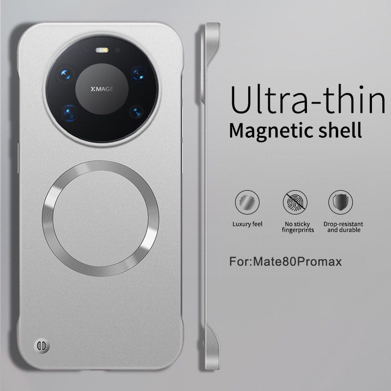 ใหม่สําหรับ Huawei Mate 80 70 60 50 40 Pro Max/Plus Mate 70 Air Magnetic Matte โลหะสีไร้ขอบเคสโทรศัพท์ Anti Dirt Drop Ultrathin ฝาครอบกระจายความร้อน