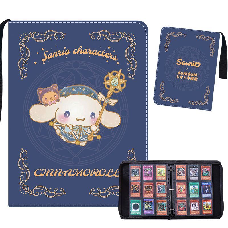 400/900pcs Sanrio Card อัลบั้มหนังสือโฟลเดอร์ Hello Kitty 4/9 ช่องใส่การ์ดคอลเลกชันซิปคู่กระเป๋าซิป Card Binder ผู้ถือ