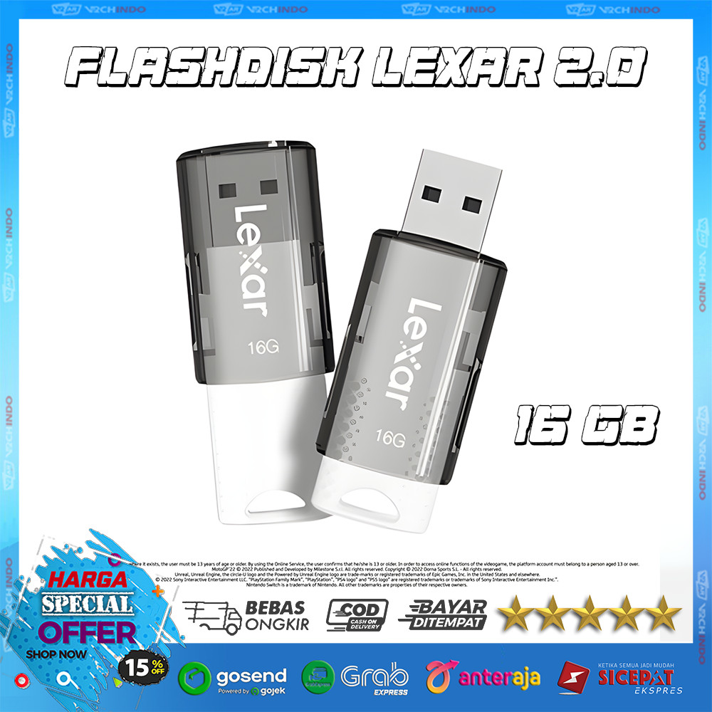 Lexar Flash Drive /FD / Flashdisk / Flash Disk / Flash Drive S60 USB 2.0 JumpDrive - 16GB รับประกัน 