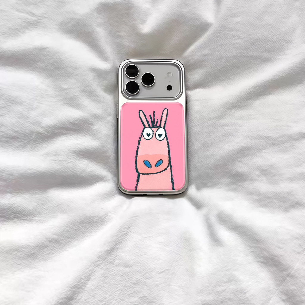 Huiwanju โพนี่สีชมพูน่ารักสําหรับ iPhoneiPhone17promax เคสโทรศัพท์มือถือ iP16pro/15/14plus/11 รวมทุกอย่าง 13 เคสป้องกันป้องกันการตก