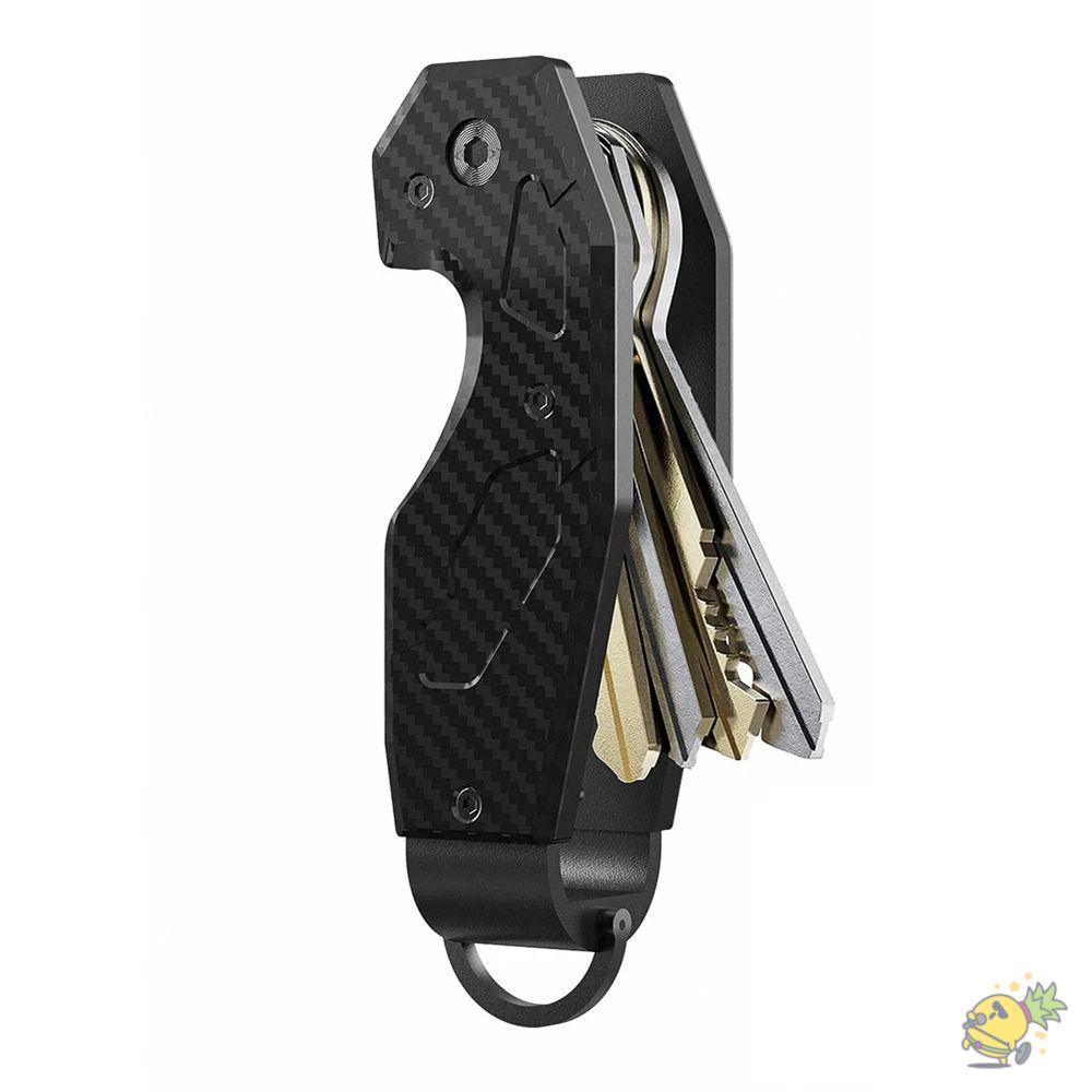 WXDX.TH Key Organizer, Compact Holds 2-6 Keys Key Holder, Metal Aluminium Alloy Minimalist Keys Bag