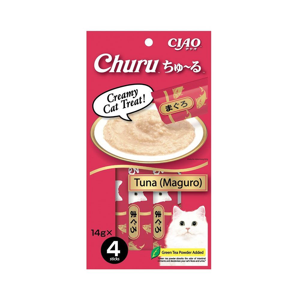 [สินค้าส่งด่วน] เชาว์ชูหรุแมวเลียปลาทูน่ามากูโระ14กรัมX4 CIAO CHURU TUNA MAGURO 14GX4