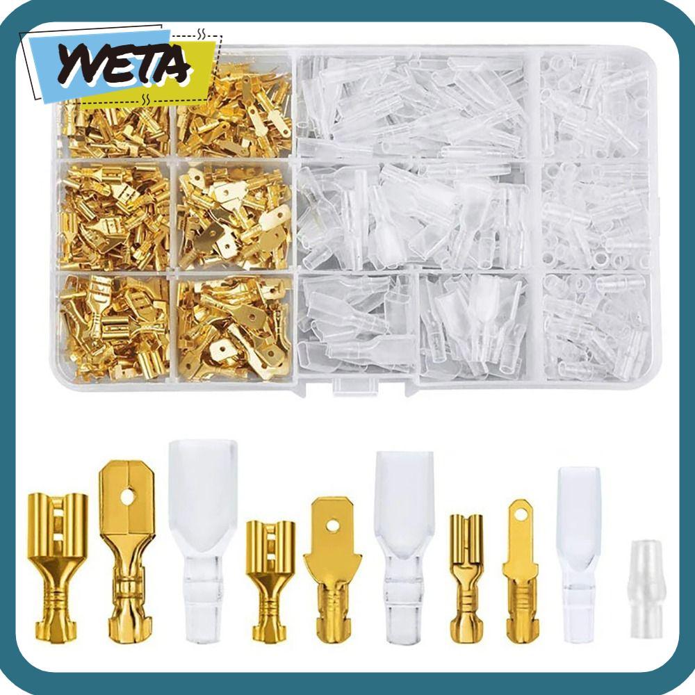 YVETA Docking Terminal, ทองเหลืองฉนวน Crimp Terminal, Terminal Connector Gold Silver Wire Connector