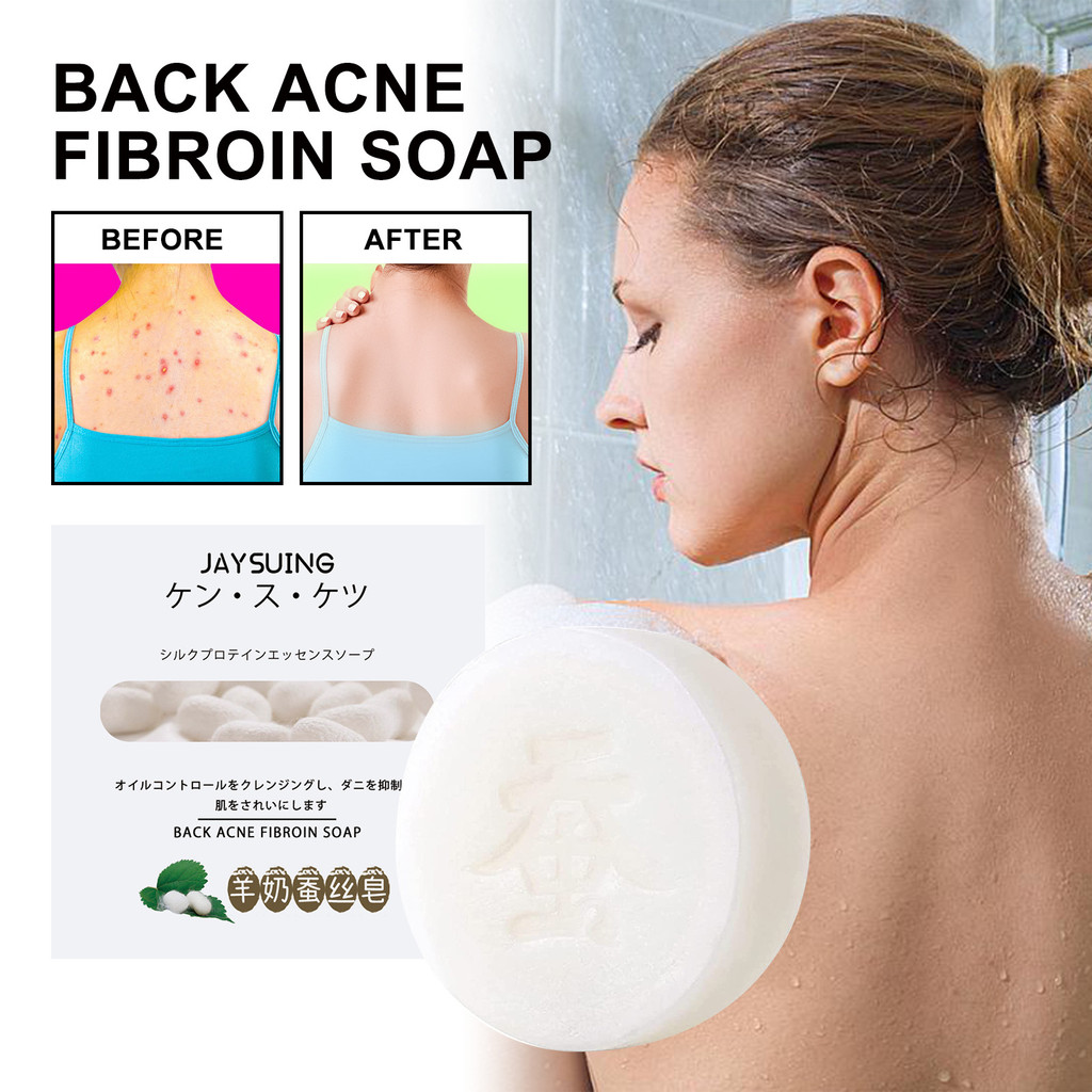 Jaysuing Back Acne Removal Silk Soap Deep Body Cleanser Acne Acne Beautifying Back Moisturizing Bath