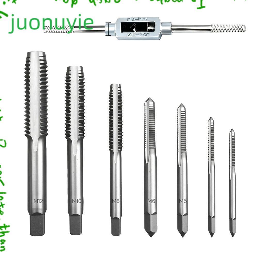 JUONUYIE HSS|Plug Tap, Square Shank M3-M12 Hand Thread Tap, ชุดเครื่องมือต๊าปเกลียวแบบตรงที่ทนทาน