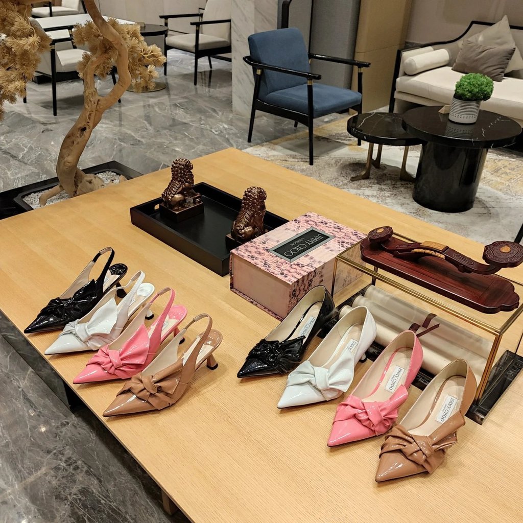 2025.11.25-5 ซม. ส้น Jay Chou Jimmy Choo JC รองเท้าส้นสูง